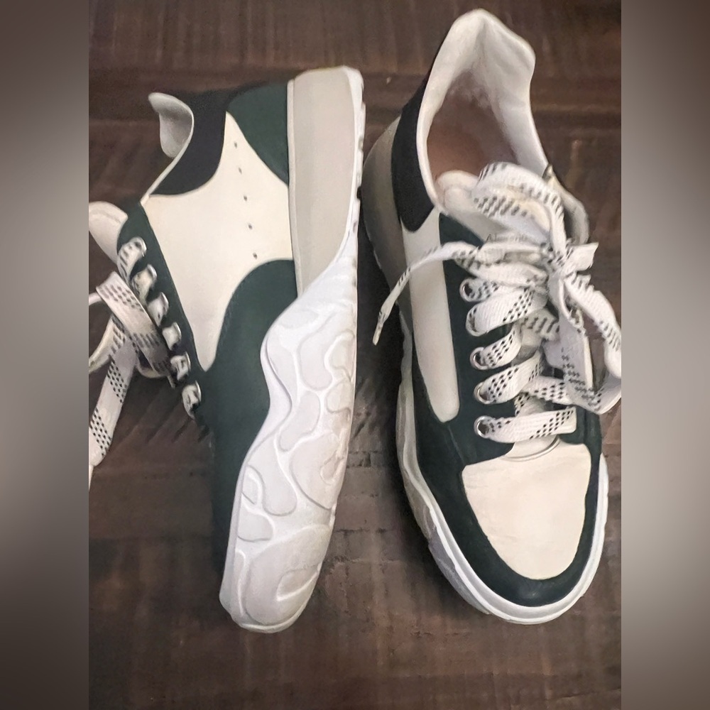 Alexander McQueen Court Sneaker Green White Men’s EU 42 authentic - Picture 4 of 17